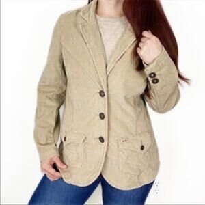 Levi's Strauss Tan Autumn Corduroy Cotton Blend Single Breasted Blazer Size XL